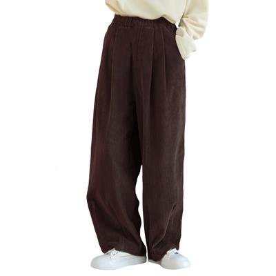 Gerade Cordhose Lang Weiter Beinschnitt Täglich Geeignet für den und Winter [xppe] Damen-Stoffhose, Hose, High-Waist-Hose, Schlankmachend, Figurschmeichelnd,