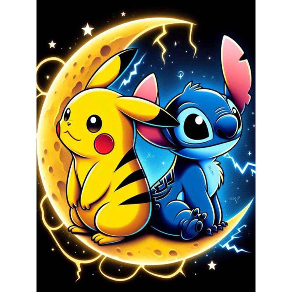 

Disney Diamond Painting Kits Lilo and Stitch Pokemon Pikachu Minions Home Decor Full Square&Round Mosaic Embroidery Cross Stitch Round 20x30cm