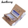Wallet Men's Short Style European American Retro Multi Card Business Ticket Holder Vertical Zipper