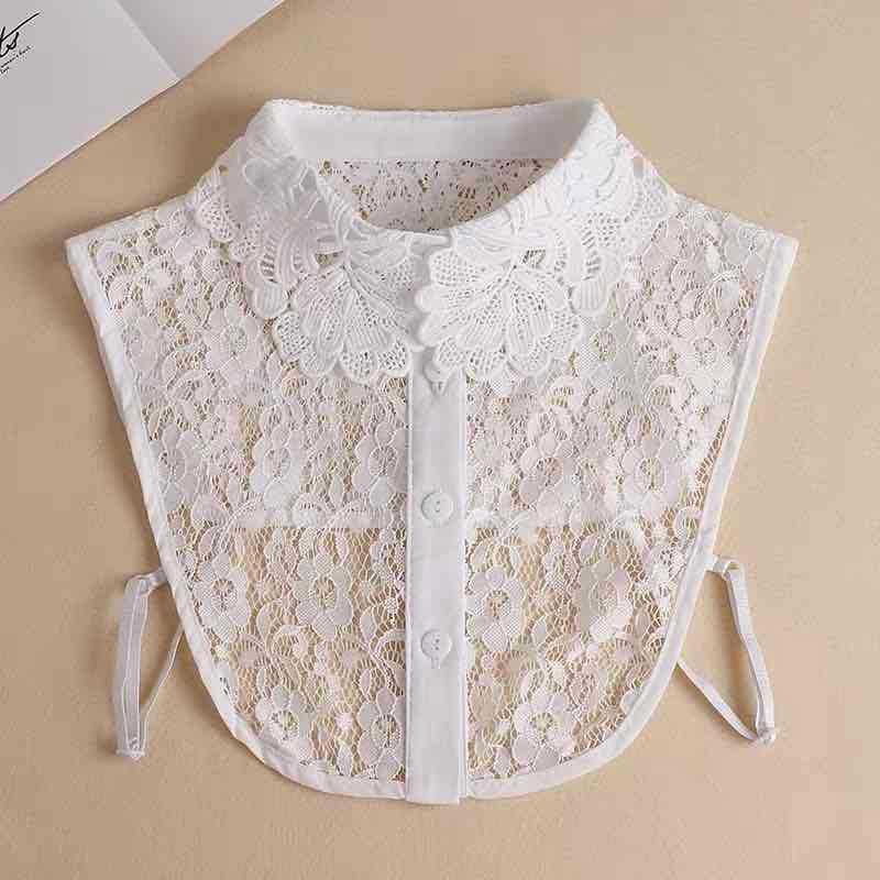 Lace Fakes Collar Classic Fashion Detachable Fake Collars Faux Half-Shirt for Women Girlls Ladies Dresses Blouse Sweater
