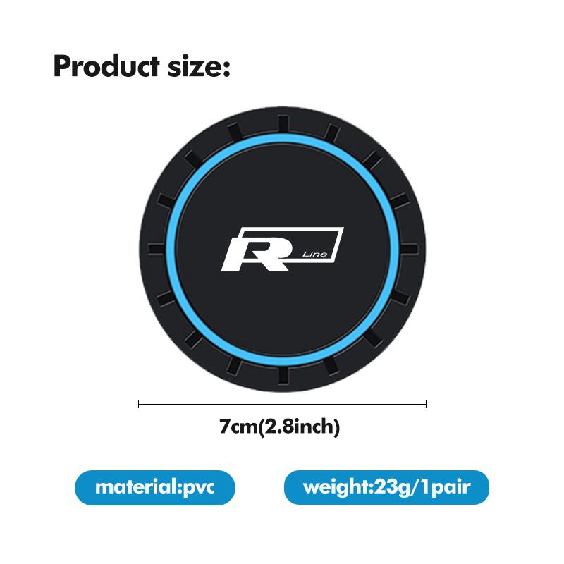 New 2026 Emblems Car Cup Anti Slip Pad With Logo Waterproof Protection Pad For Volkswagen VW Beetle CC B5 B6 B7 EOS GTI MK2 MK4 MK5 MK6 P zs1