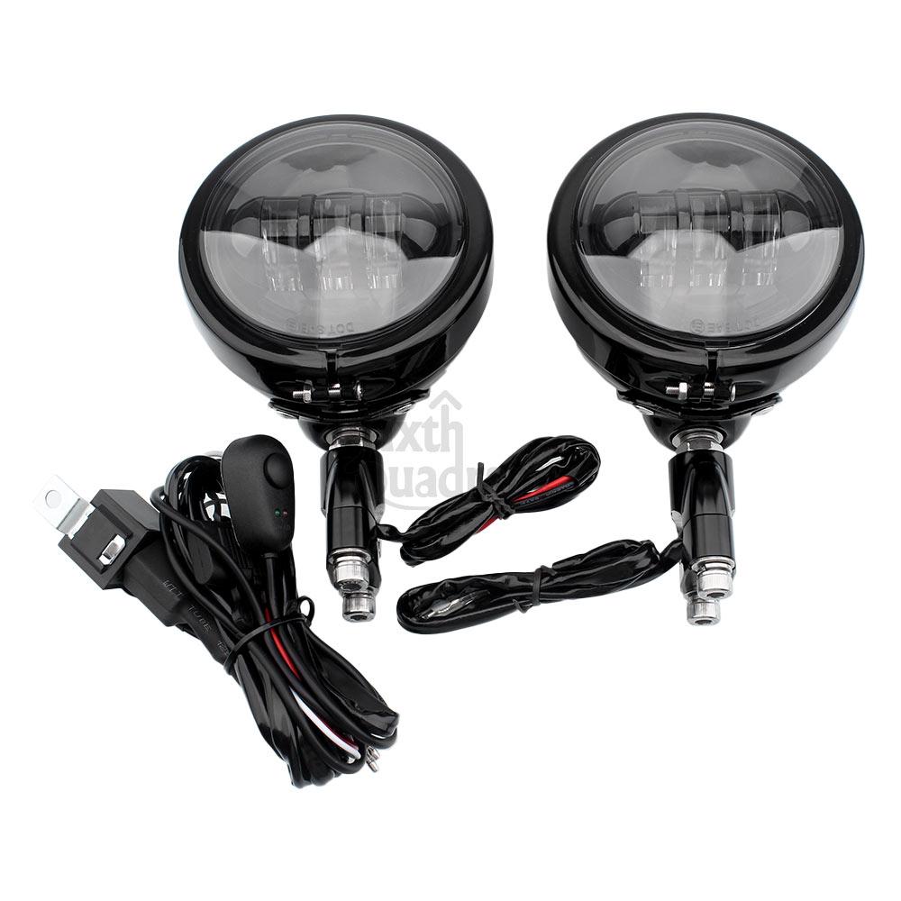 Motorcycle Modification Accessory Fog Lights 4.5'' waterproof LED Auxillary Headligh Chrome For BMW R 18 B R18B R18 2021-2024