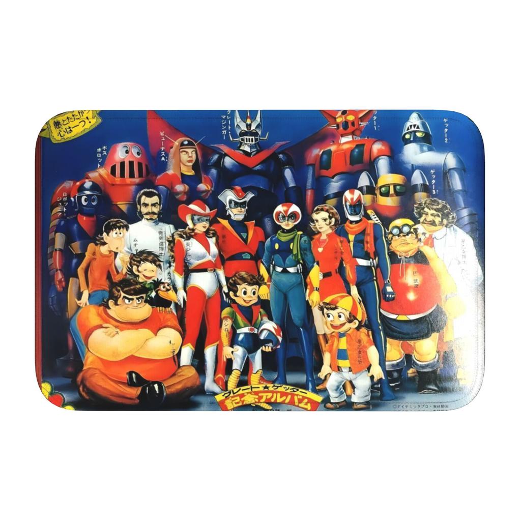 Custom Goldorak Grendizer Front Door Floor Entrance Mats Outdoor Anime UFO Robot Goldrake Bath Kitchen Doormat Toilet Carpet Rug
