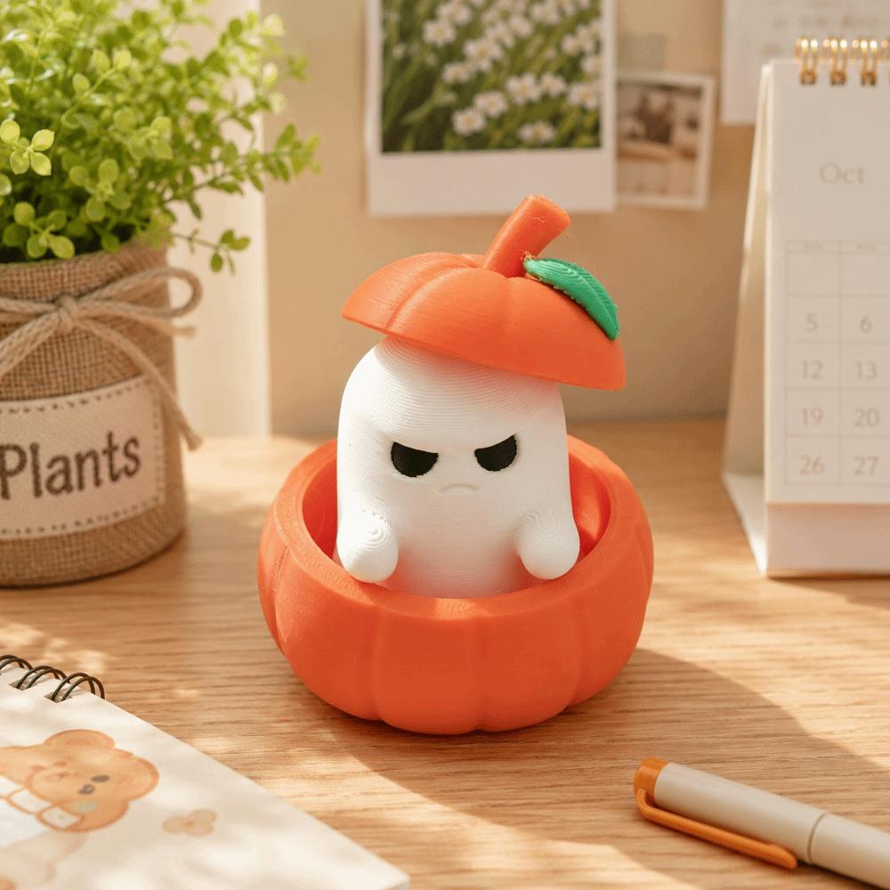 Halloween Party Props Pumpkin Ornaments Funny Candy Box Home Desktop Decoration