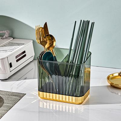 1 Set Cutlery Storage Box Large Capacity Kitchen Gadget Removable Chassis Draining Chopsticks Tube Chopsticks Rack Convenient