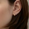 14k Glam Wave One-Touch Ring Earrings (14k Gold) LFE24