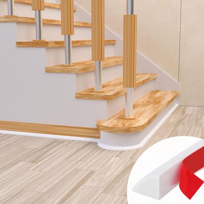 300CM Flexible Quarter Round Molding Peel-and-Stick Wall Corner Trim Molding Waterproof Self-Adhesive Floor Tub Cabinet Edge Molding