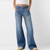 Women's Jeans Solid Color Casual and Versatile Loose Wide-leg Jeans Clothes Sale