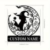 Metal Witch Wall Art Personalized Family Name Sign Rustic Home Decor Outdoor Halloween Gift