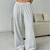 New summer quick-drying breathable women's yoga sports trousers solid color drawstring loose wide-leg trousers