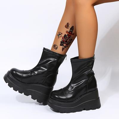 Fashion Brand New Ladies INS Hot Chunky Heels Platform Boots Women 2025 Autumn Winter Woman Shoes Fashion Female Motorcycles Boots