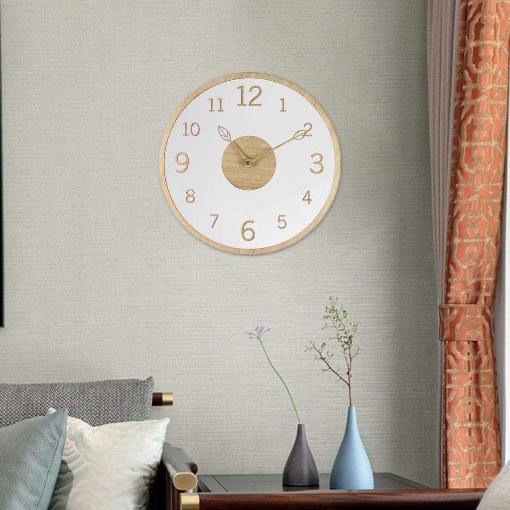 Modern Wall Clock Non Ticking Silent Simple Analog Minimalist Wall Hanging Clock for Bathroom Home Kitchen Classroom Office