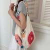 Fish Hollow Out Woven Bag Magnetic Buckle Tassels Beach Handbag Cotton Crochet Shoulder Bag  Beach