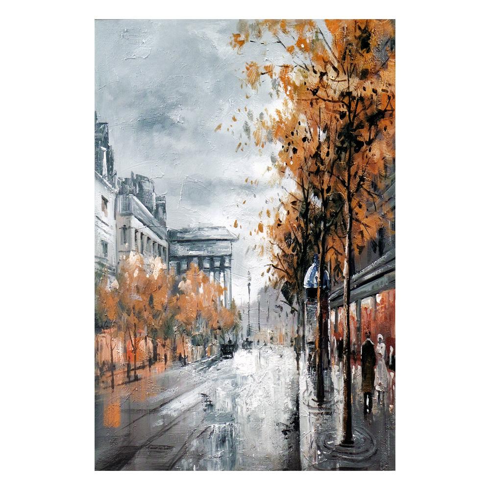 Abstract City Street Landscape Canvas Paintings Home Decor Street Scenery HD Prints Posters Pictures for Living Room Wall Art
