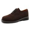 British Style Suede Leather Shoes Luxury Outdoor Brand Thick Bottom Casual Oxford Shoes Versatile Retro Style Mens Lace Up Shoes