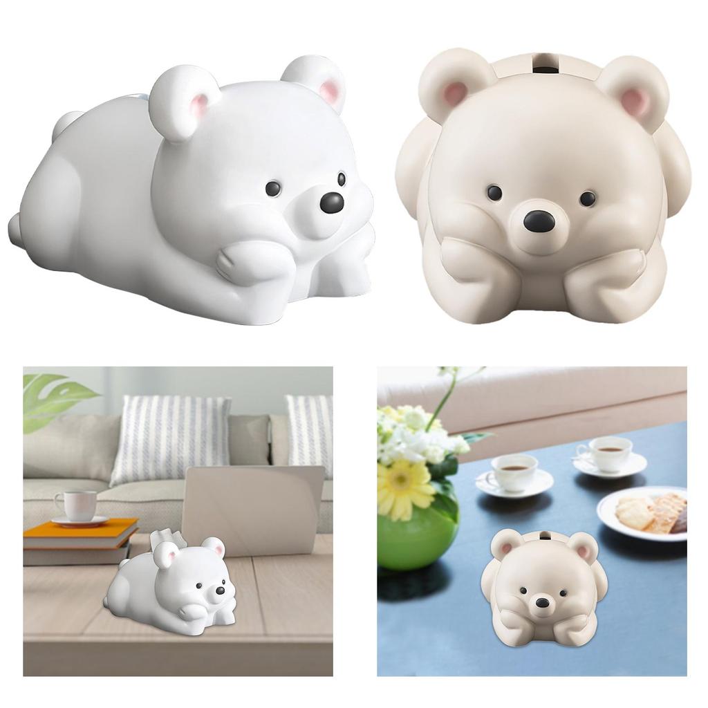 Tissue Box Cover Container Portable Decor Bear Creative Statue Support Napkin Box for Kitchen Cabinet Living Room Desktop Office