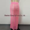 Summer Seaside Textured Knit Midi Beach Skirt Cover-up