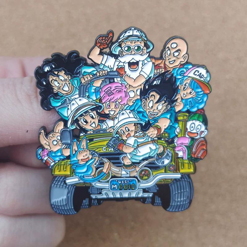 Anime Dragon Ball Enamel Pins Cute Goku Vegeta IV Piccolo Brooch Backpack Clothing Jewelry Metal Badge Accessories Gifts