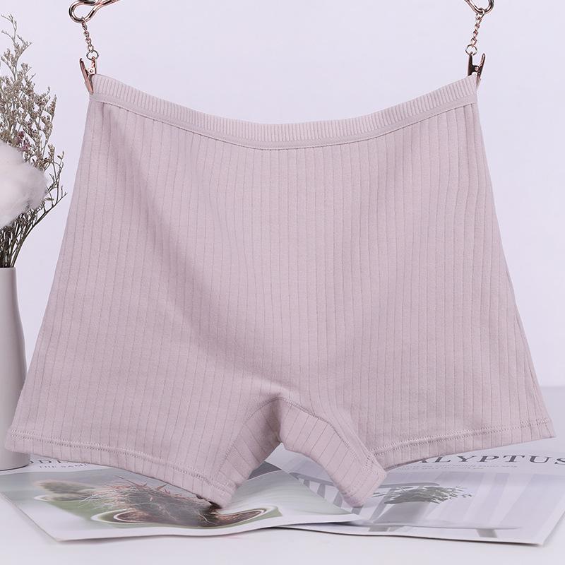 

4019 Женские хлопковые боксеры-слипы большого размера в рубчик, с высокой посадкой, длиной до бедра, с плоскими штанинами XL [80-105 lbs] серый