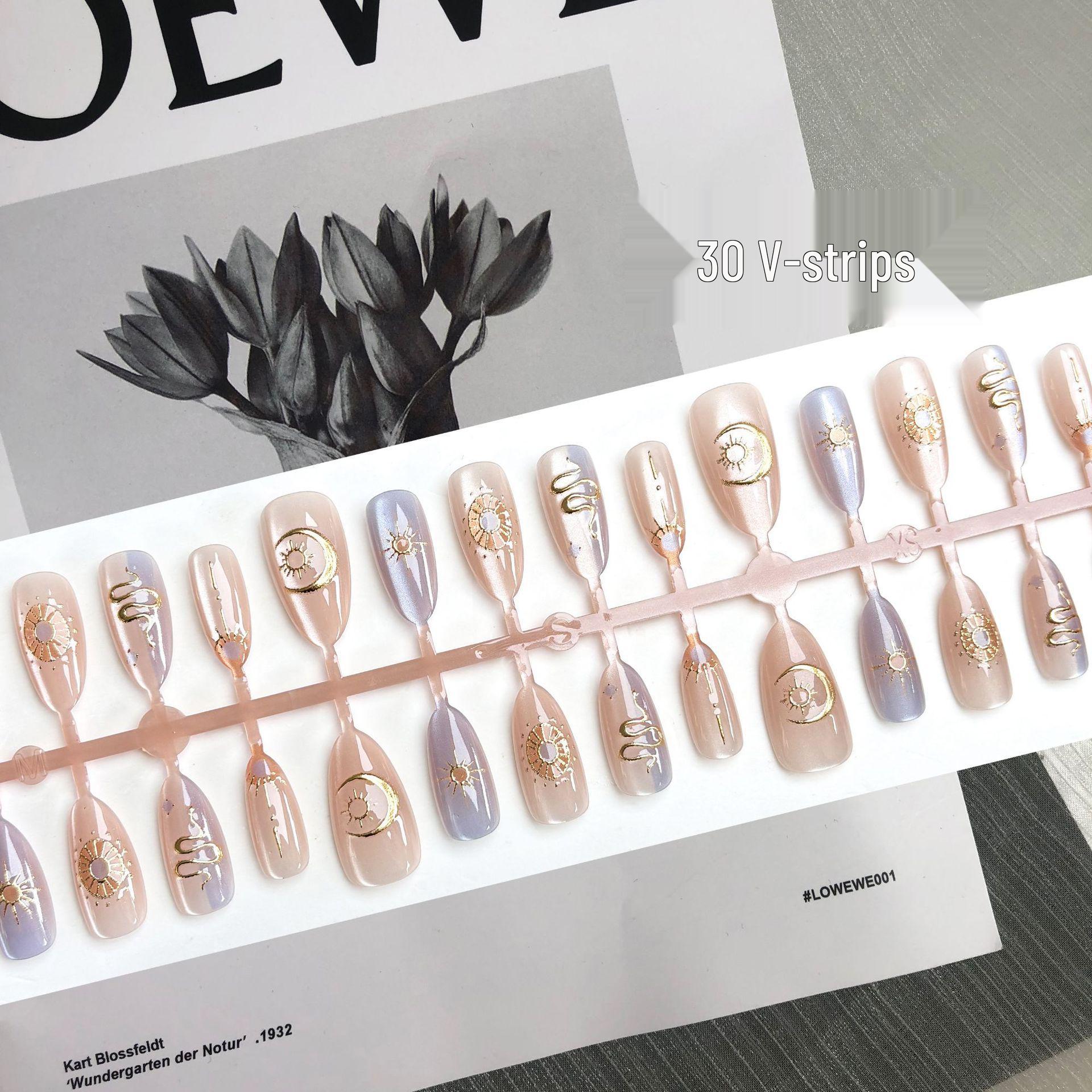 

Cat Eye Atmosphere Japanese Totem Nail Art Patches - 30 Piece Set XS