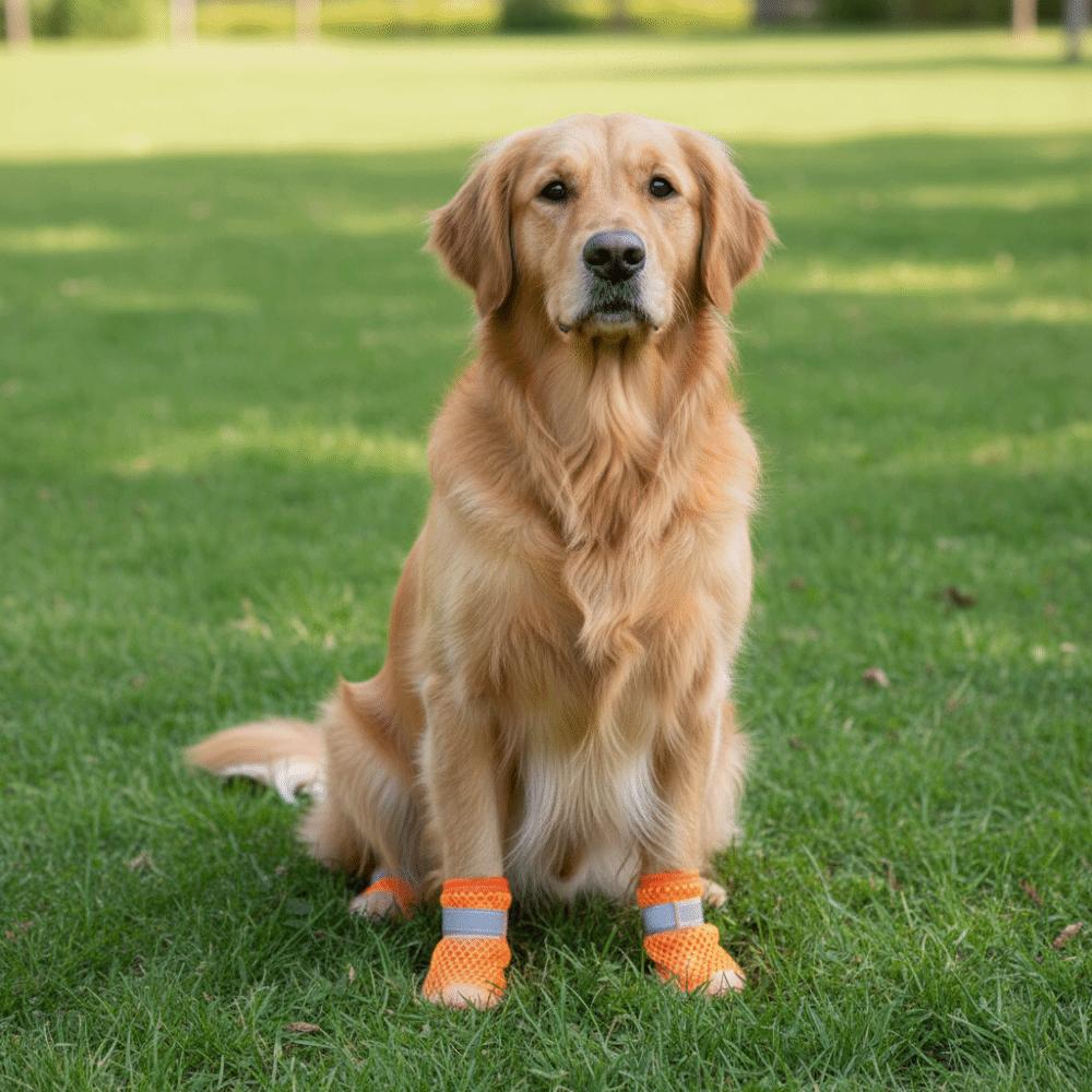 Wear Resistant Dog Mesh Shoes Adjustable Pet Paw Protector Anti Slip Dog Shoes  Walking Outdoor