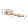 Baby Hair Brush for Newborn Natural Wooden Hairbrush Comb with Soft Wool Bristle