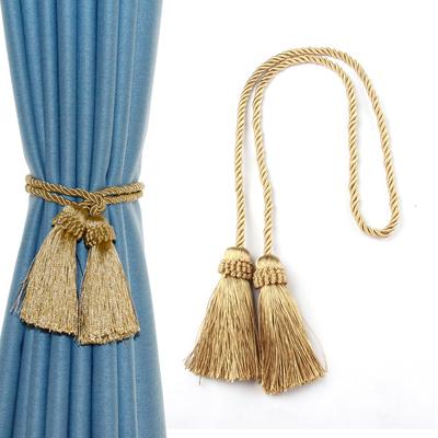 1Pc Golden Tassels Curtain Clamp Tieback Home Decoration Modern Holder Curtains Tie Back Room Accessories Tiebacks for Bedroom