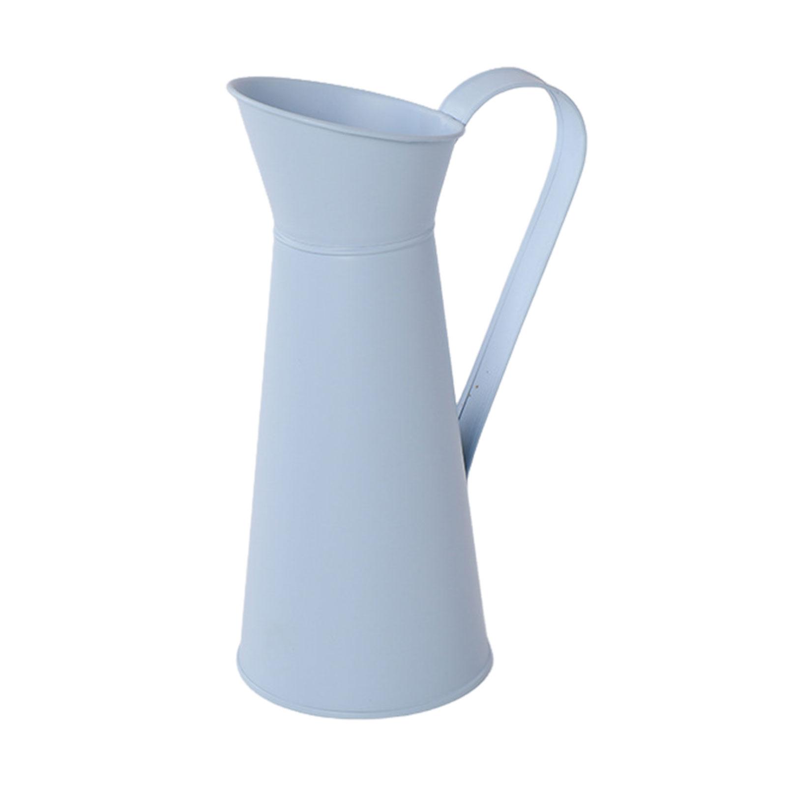 Металлический кувшин ваза для цветов шикарный фермерский декоративный кувшин оцинкованная металлическая ваза для цветов белая ваза