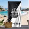 Newcastle United FC Personalized Printed Beach Towel Soccer Logo Support Custom Name Text Absorbent Towel For Sport Travel Special Gift