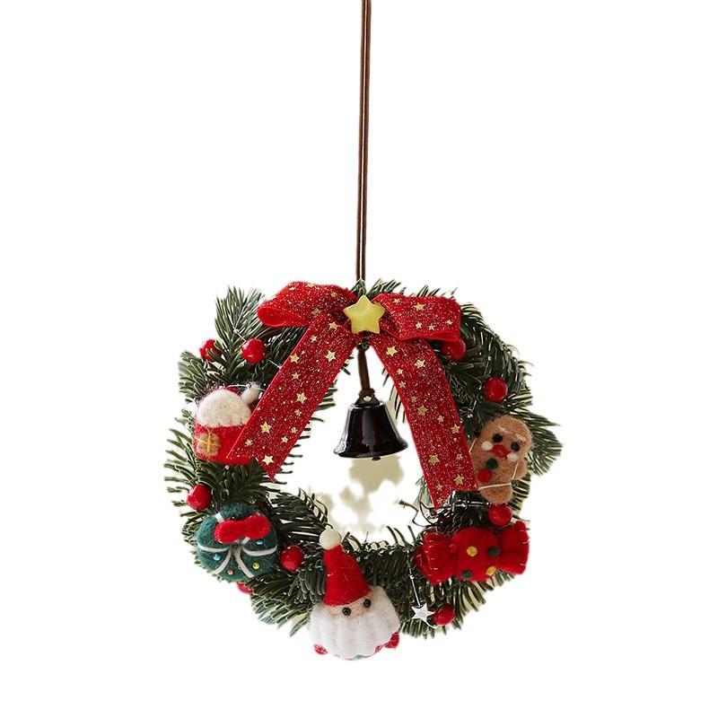 Christmas Garments Finished Christmas Decoration Wall Hanging Flower Art Door Hanging Decorations Pendant Scene Layout