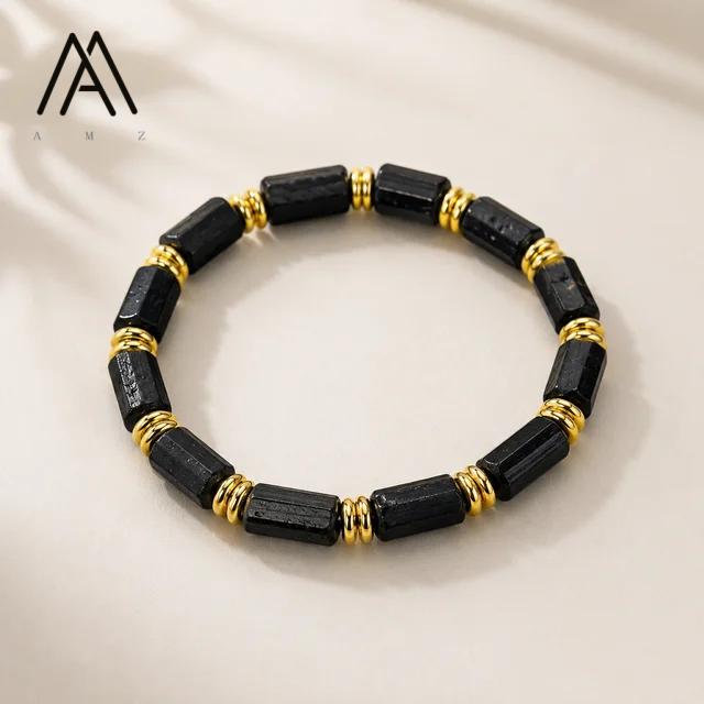 Amazing Jewelry Black Iron Rough Column Charm Bracelet Masculine Protection Amulet Classic Style Spacer Made in China