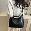 PU Leather Cross Body Bag Solid Color Tote Bag Casual Shoulder Bag  for Lady/Girls