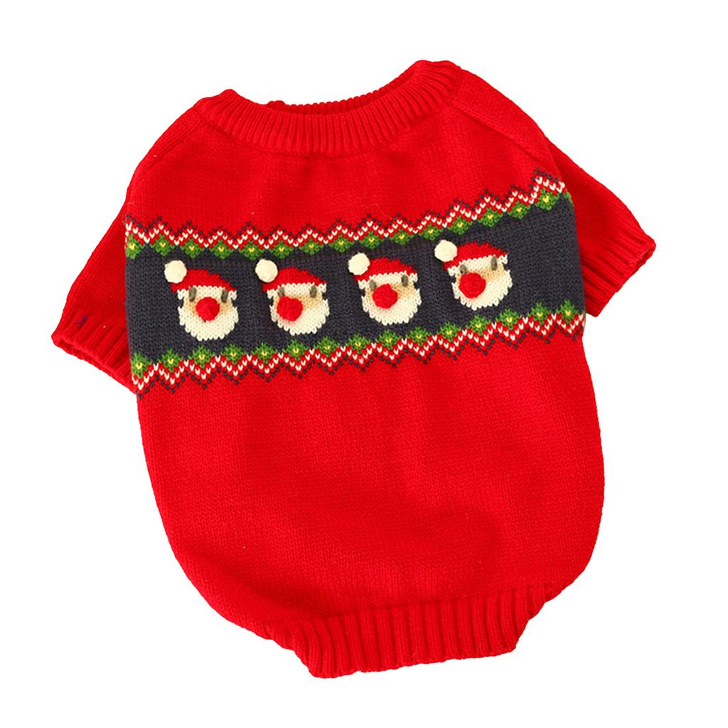 Warm Dog Clothes for Small Medium Dog Windproof Cat Sweater Pet Clothing for Christmas Outdoor Walking Sweater Winter