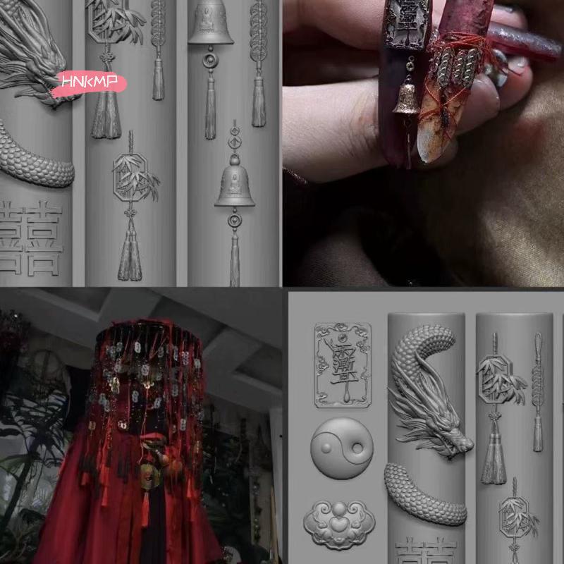 3D Silicone Nail Mold Butterfly Flower Design Sweet Bow Bead Chain Pattern for DIY Nail Art Decor Transparent Manicure Tools