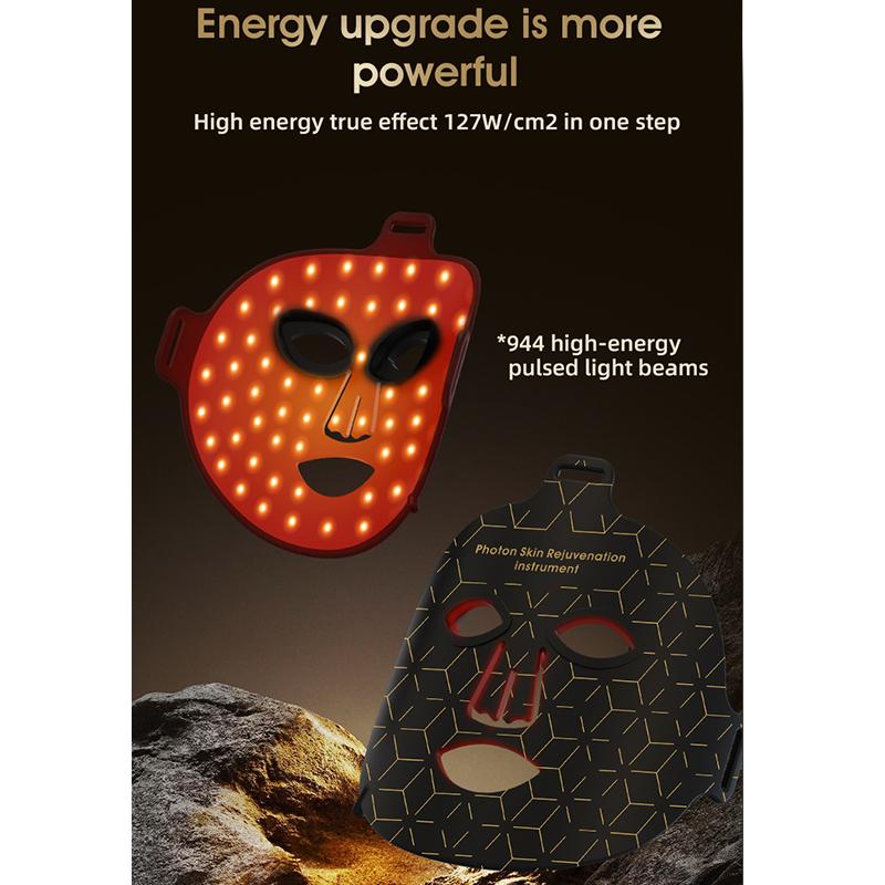 8 Colors LED Light Photon Silicone Mask Infrared Therapy Facial Beauty Mask for Lift Face Repair Skin Brighten Skin Tone