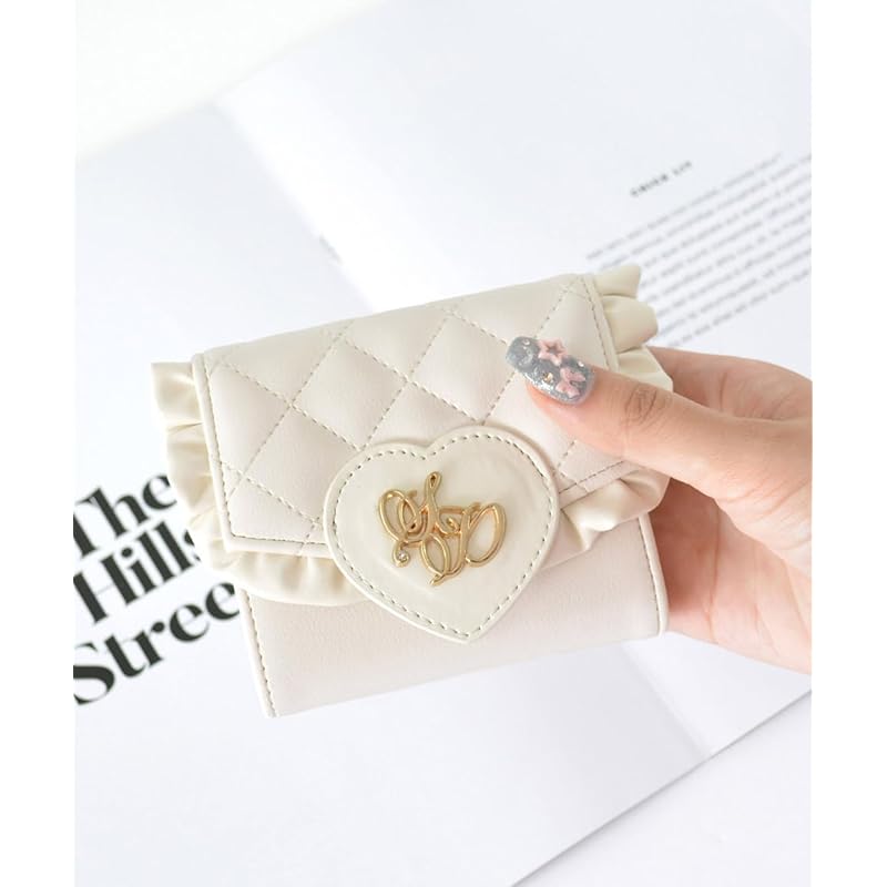 [SecretDoor] white trifold wallet ladies trifold wallet compact wallet mini wallet woman mini brand cute compact folding wallet easy to use large