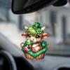 Decorative Acrylic Christmas Tree Car Hanging Charm Fun Cartoon Design For Auto Interiors