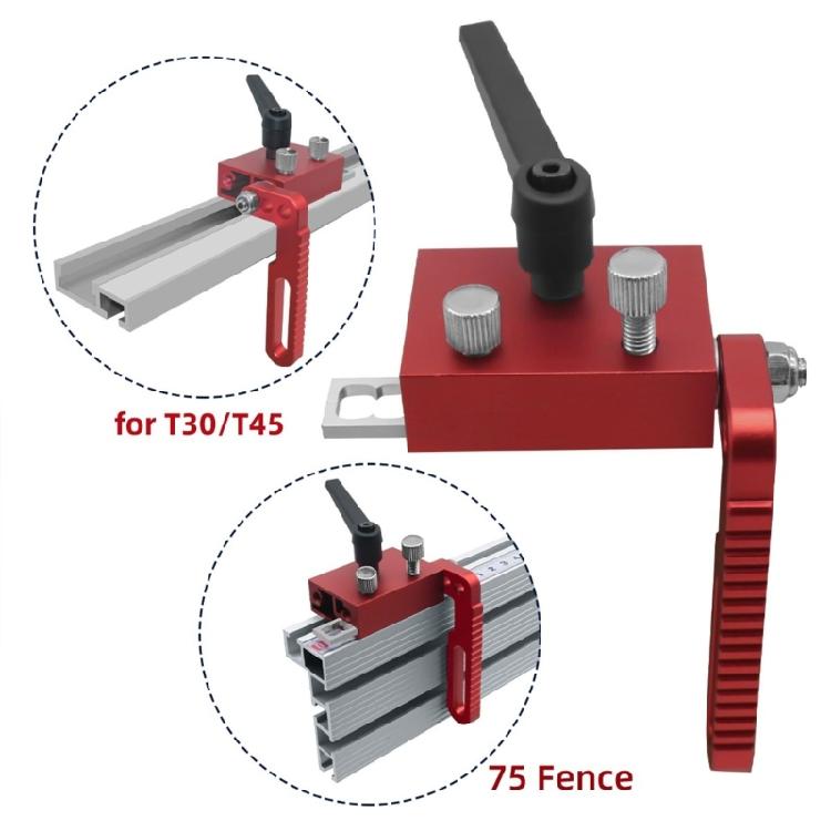 75 Type Miter Track Stop T Track Miter Stop Adjustable Scale Manual Miter Flip Track Stop Aluminium T-Track Stop Block