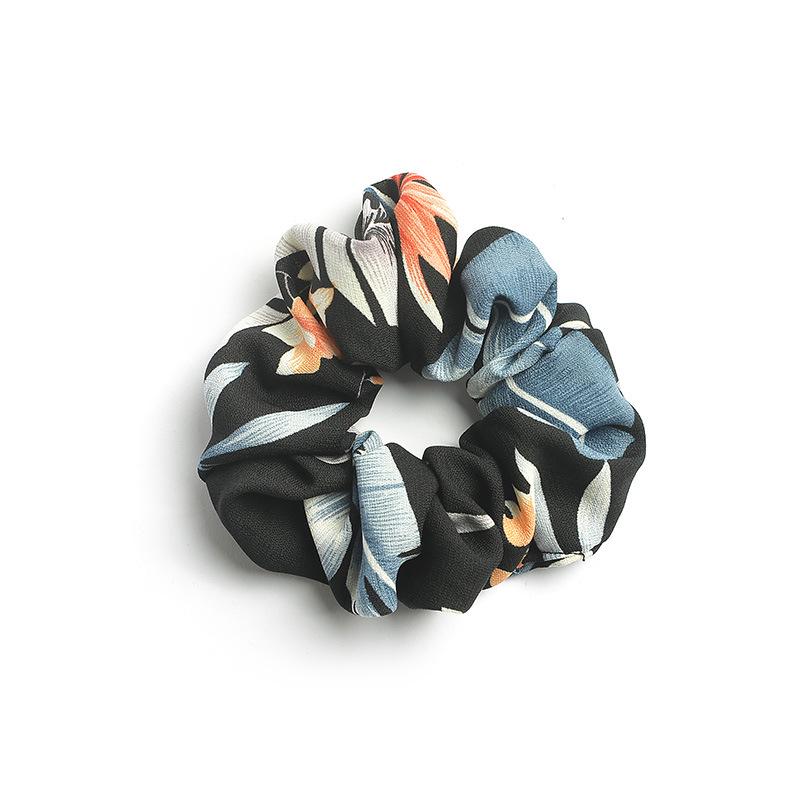 Small Fresh Large Intestine Ring Spring Summer Autumn And Winter Head Flower Chiffon Fabric Pig Large Intestine Hair Band Headgear Women'S Headband