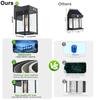 Metal Solar Outdoor Wall Light With Glass Lampshad Porch Wall Mounted Lighting Motion Sensor Houses Porches Garages Courtyard