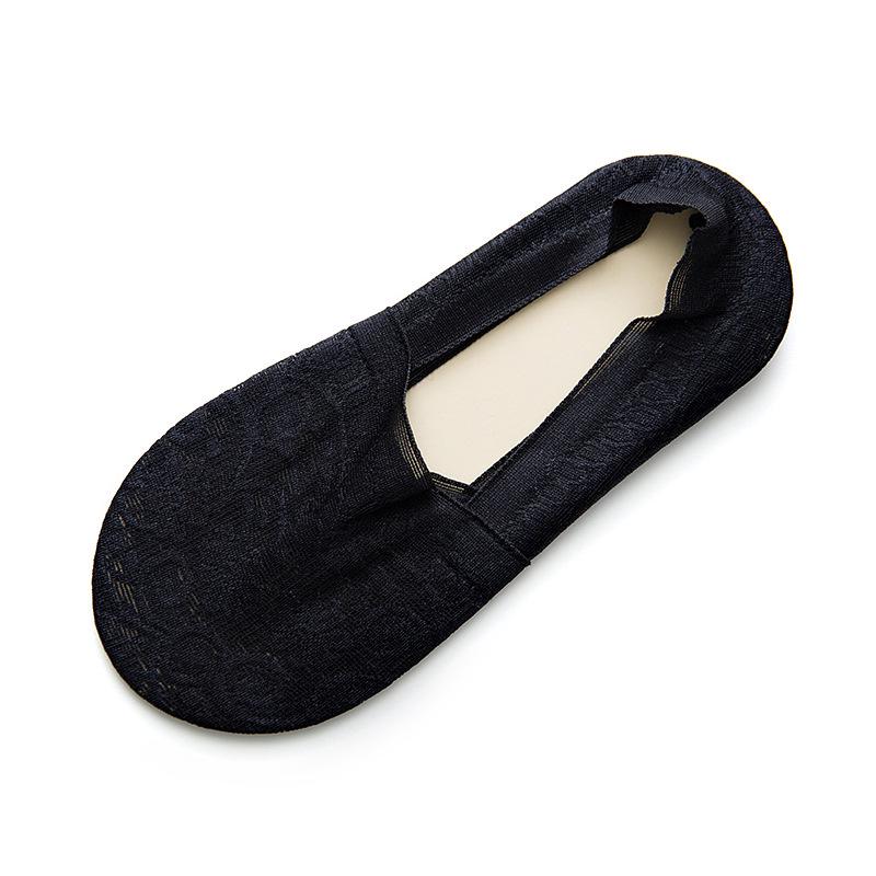 Summer Lace No-Show Socks - Women's Non-Slip, Low-Cut Cotton Blend