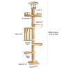 Floor To Ceiling Cat Tree, 6 Tier Adjustable Cat Tower with 7 Sisal Posts for Indoor Cats