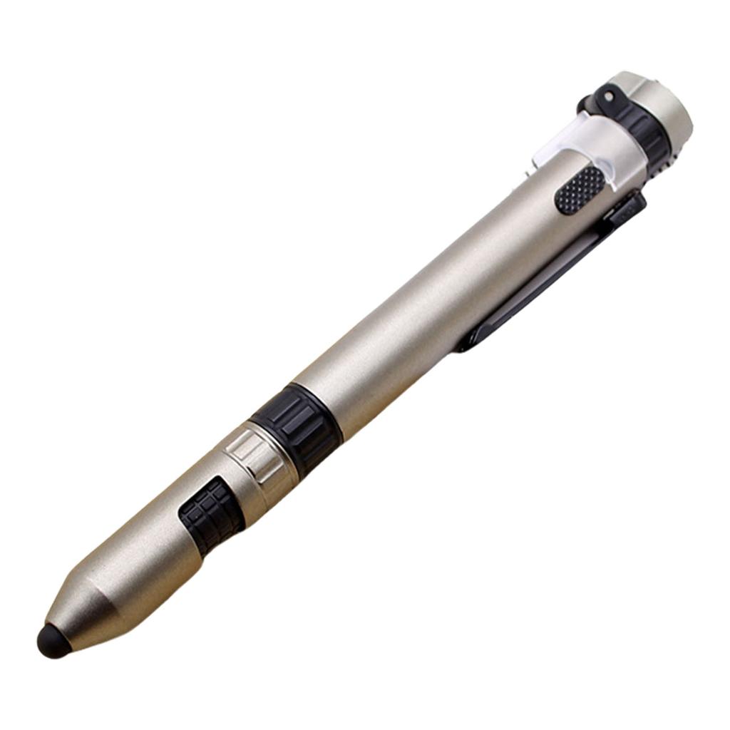 1 Ballpoint In Multifunctional 5 Pen Multitool Pen With Compasses Led Light Touchscreen Pen Screwdriver And Phone Holder