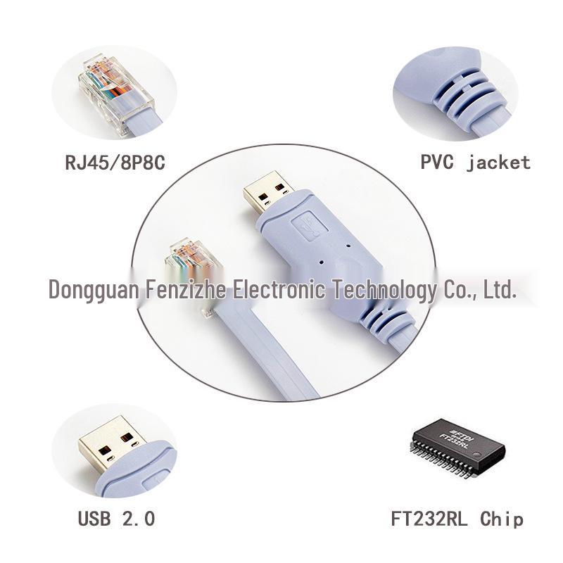 USB To RJ45 Console Cable for Cisco, H3C Router, Switch & Firewall Configuration