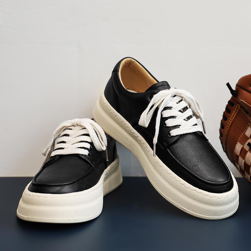 Fashion Luxury Brand Men's Shoes Comfy Outdoor Leather Shoes New Lace Up Breathable Retro Casual Shoes for Men Walking Sneakers Mocassin