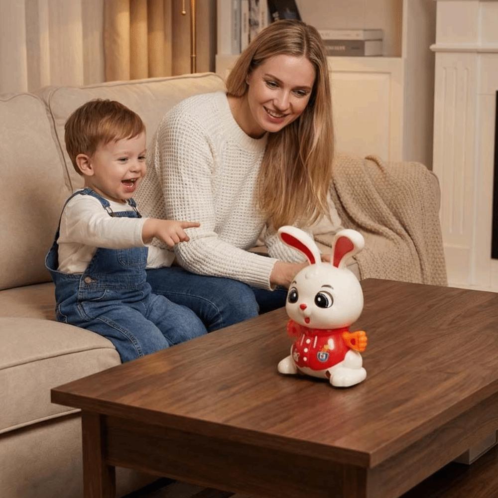 Colorful Sound Bunny Electric Toy 360° Rotation Kids Electric Bunny Toy  Birthday Gift