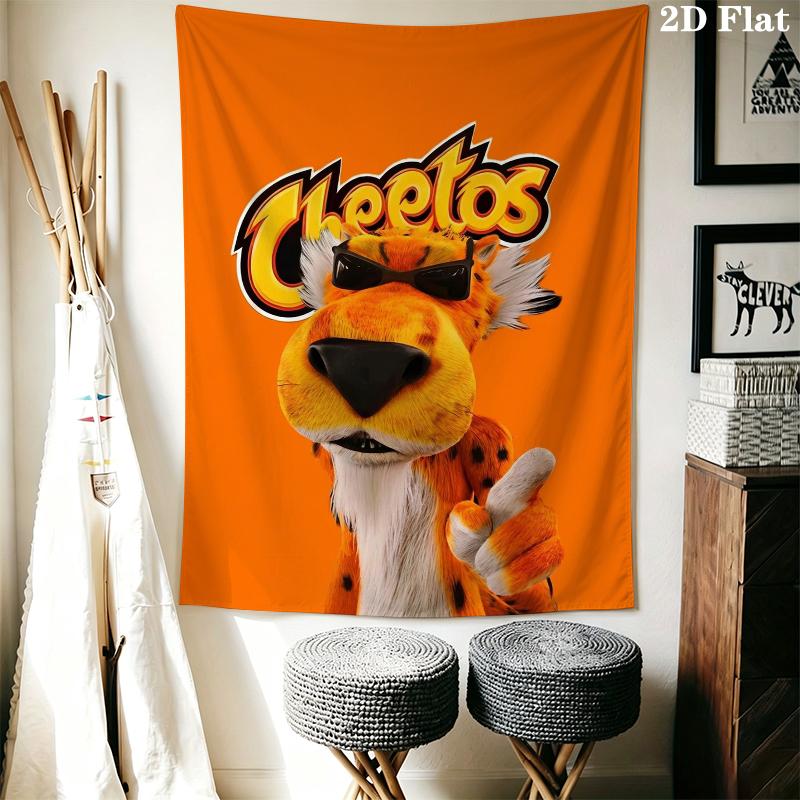 Chester Cheetah Wall Tapestry Aesthetic Wall Hanging Printed Fabric Blanket Decorative Tapestries for Bedroom Living Room Home Decor