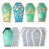 Halloween Coffin Storage Box Mold with Lids Epoxy Crystal Resin Silicone Mold for DIY Home Decoration Jewelry Storage