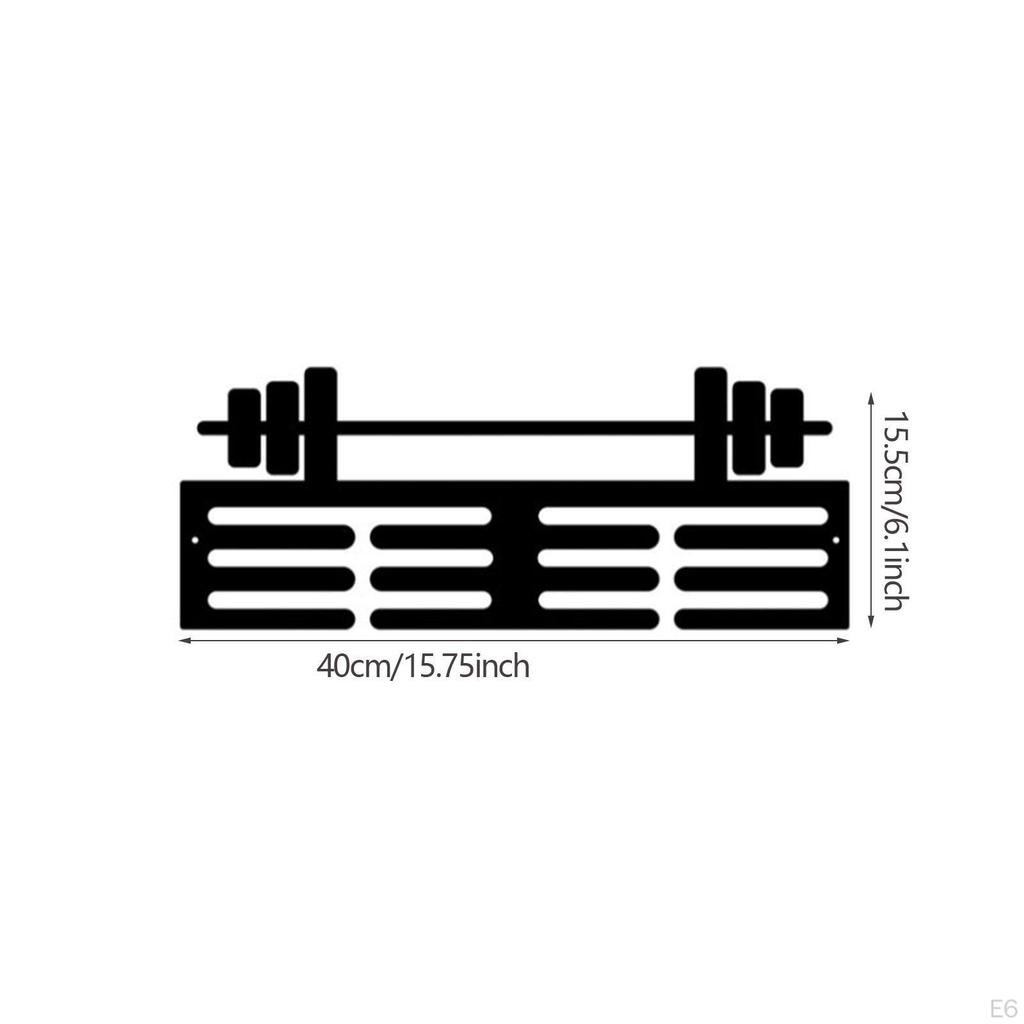 Medal Hanger Display Awards Rack Decoration, Wall Mount with Hooks Holder for Softball