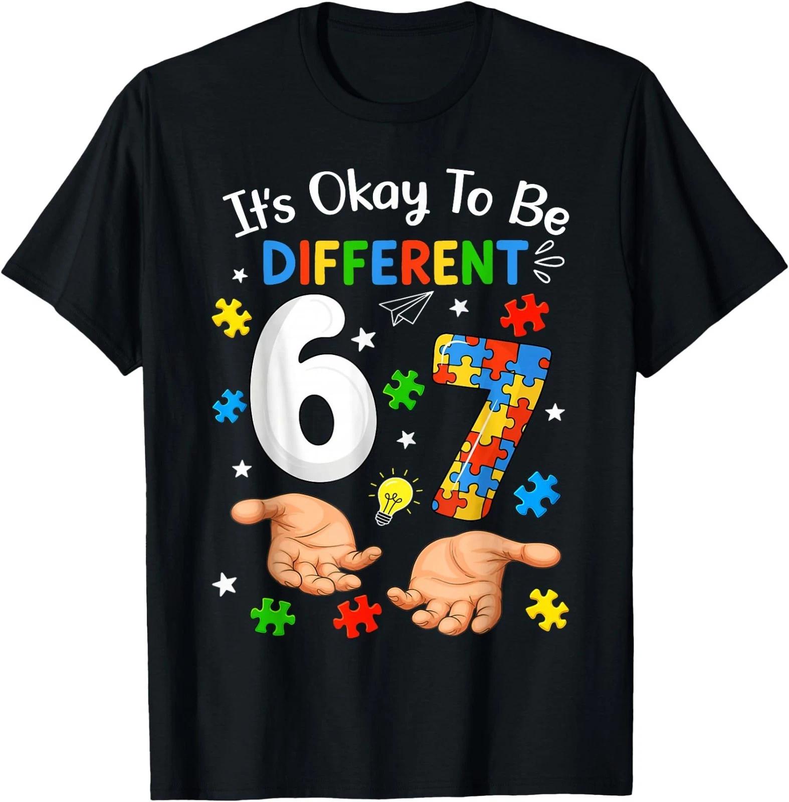 Six Seven Autism Awareness 67 Wo Kids Boys Autism T-Shirt 160